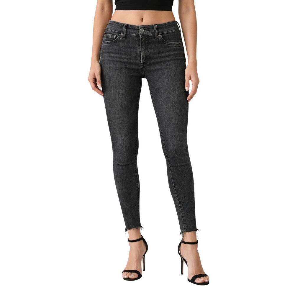 AG Women’s The Jegging Super Skinny Fit Cropped Denim Jeans Black Size 27
